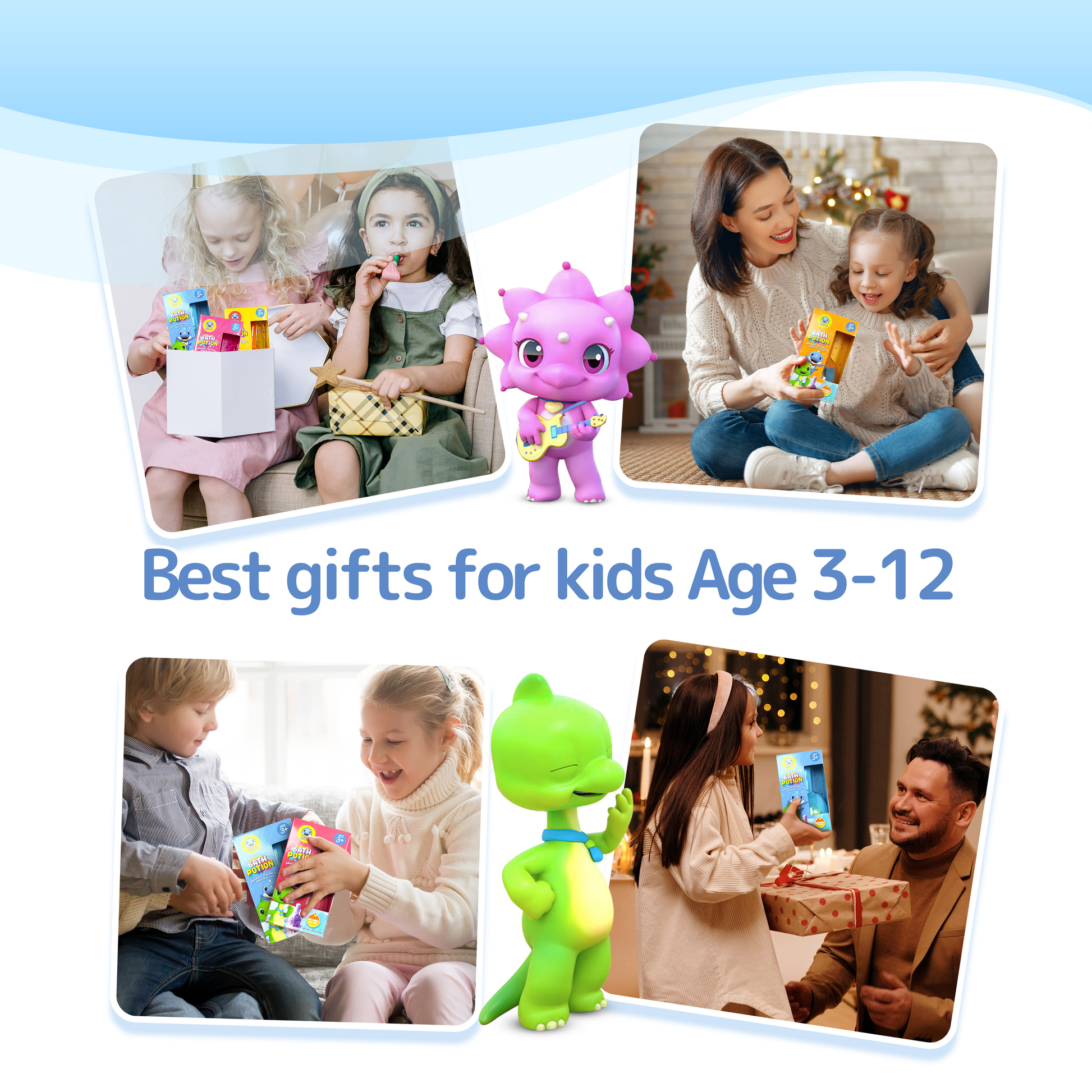 SWCandy Kids Bath Bombs Potions 6 Pack Bubble Bath Toys for Kids