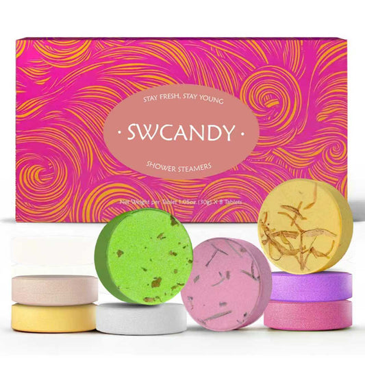 Aromatherapy Shower Steamers Set- SWCANDY 8 Pcs Gift Fruit Set