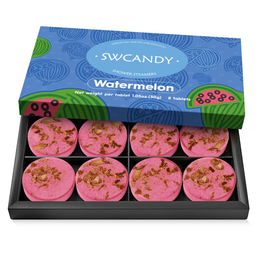 SWCANDY Watermelon Shower Steamers - 8 Pcs Aromatherapy Gifts