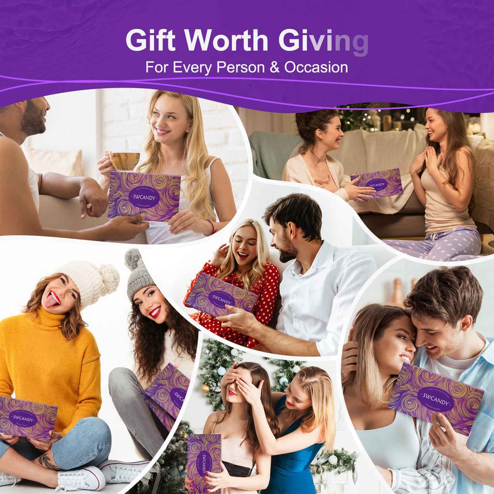 SWCandy 8 Pcs Aromatherapy Shower Steamers Gifts Set Lavender