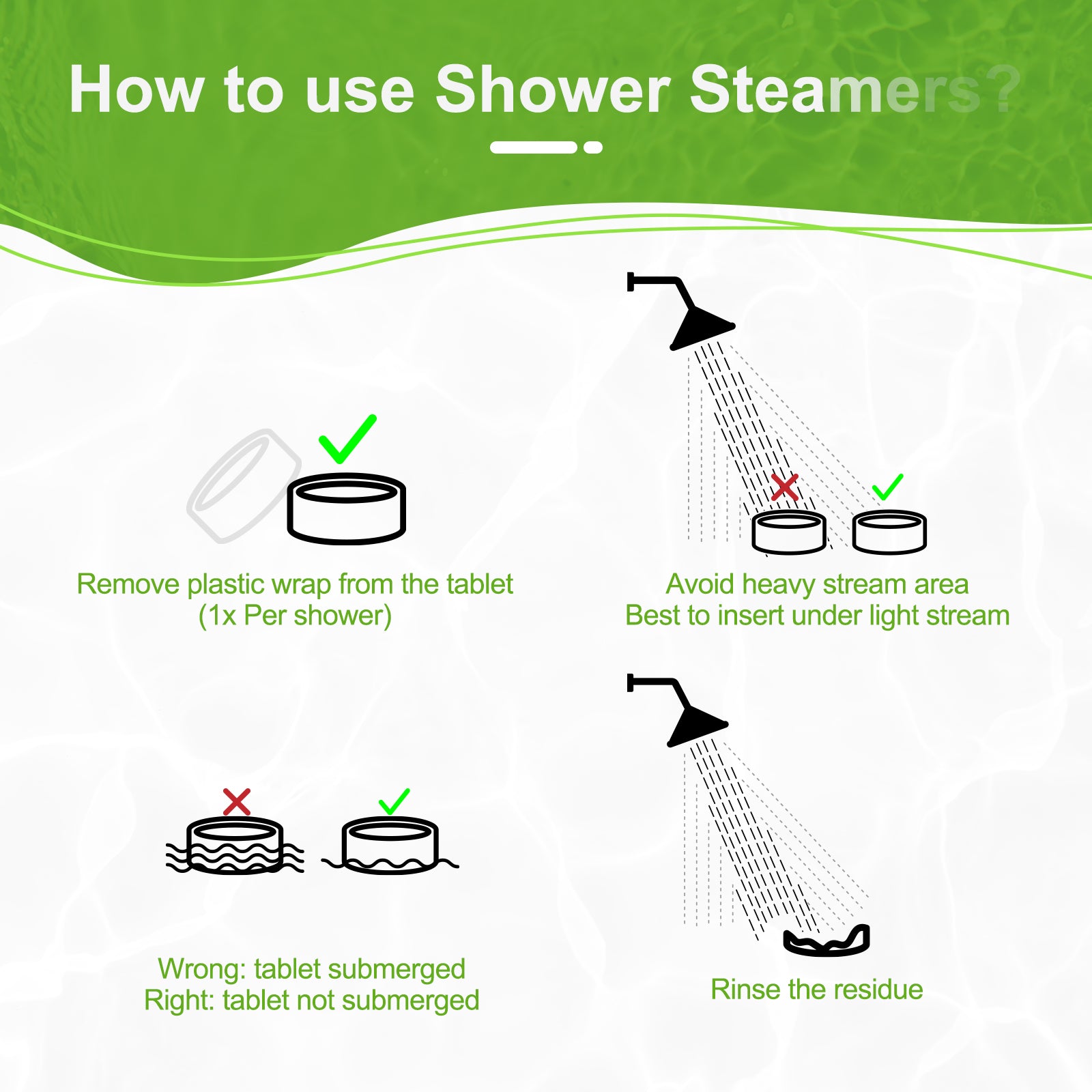 SWCandy Aromatherapy Shower Steamers Gifts Mint 8 Pcs