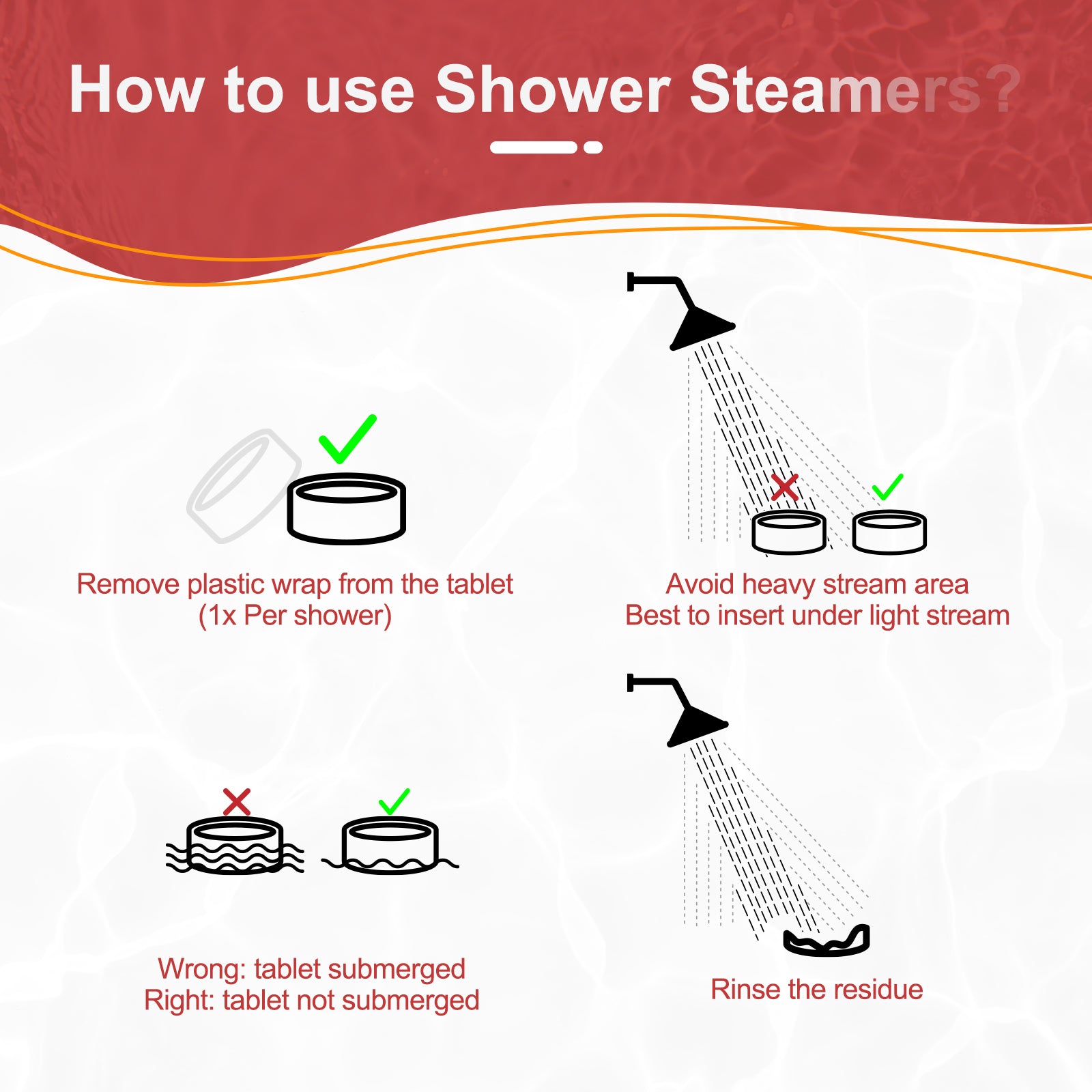 SWCandy Aromatherapy Shower Steamers Gifts Grapefruit 8 Pcs