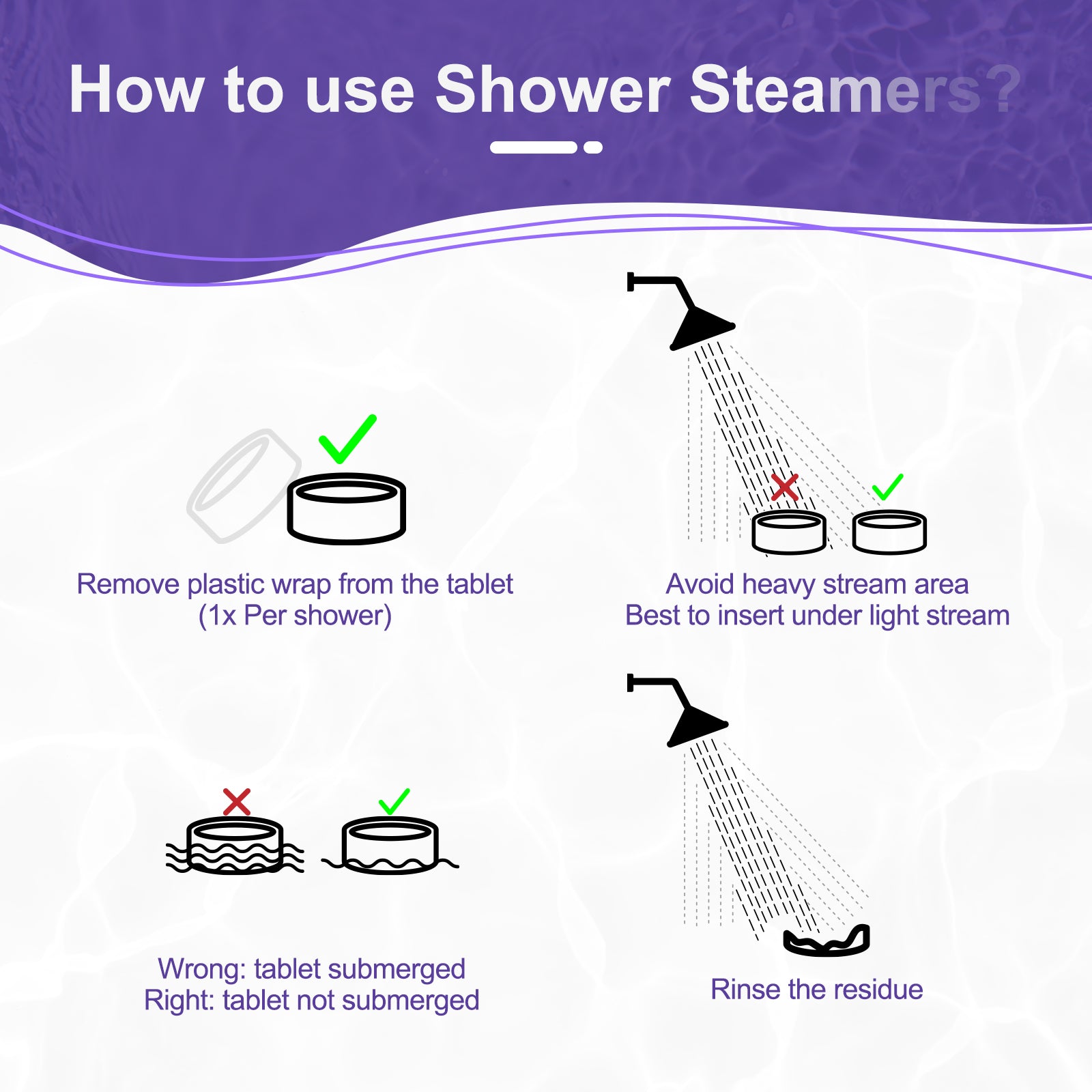 SWCandy Aromatherapy Shower Steamers Gifts Lavender 8 Pcs