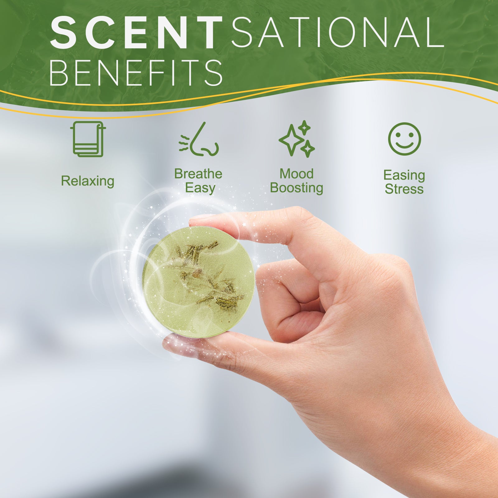 SWCandy Aromatherapy Shower Steamers Gifts Lemon Mint 8 Pcs
