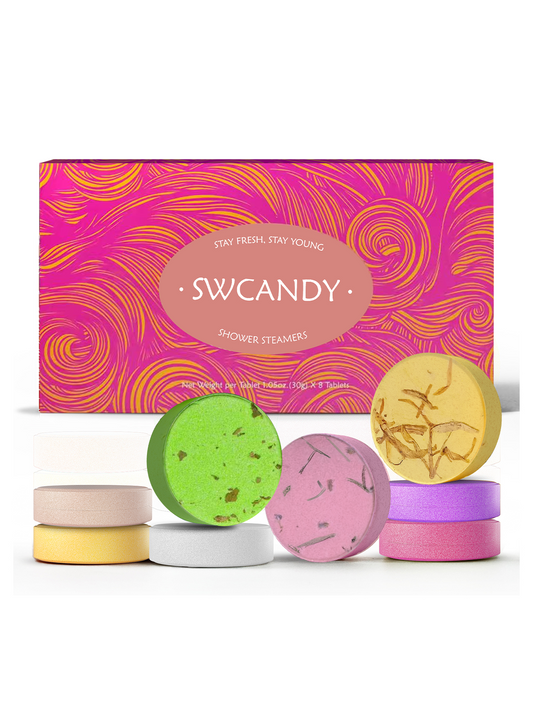SWCandy 8 Pcs Aromatherapy Shower Steamers Gifts Set Fruit