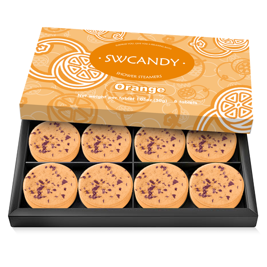 SWCandy Aromatherapy Shower Steamers Gifts Orange 8 Pcs