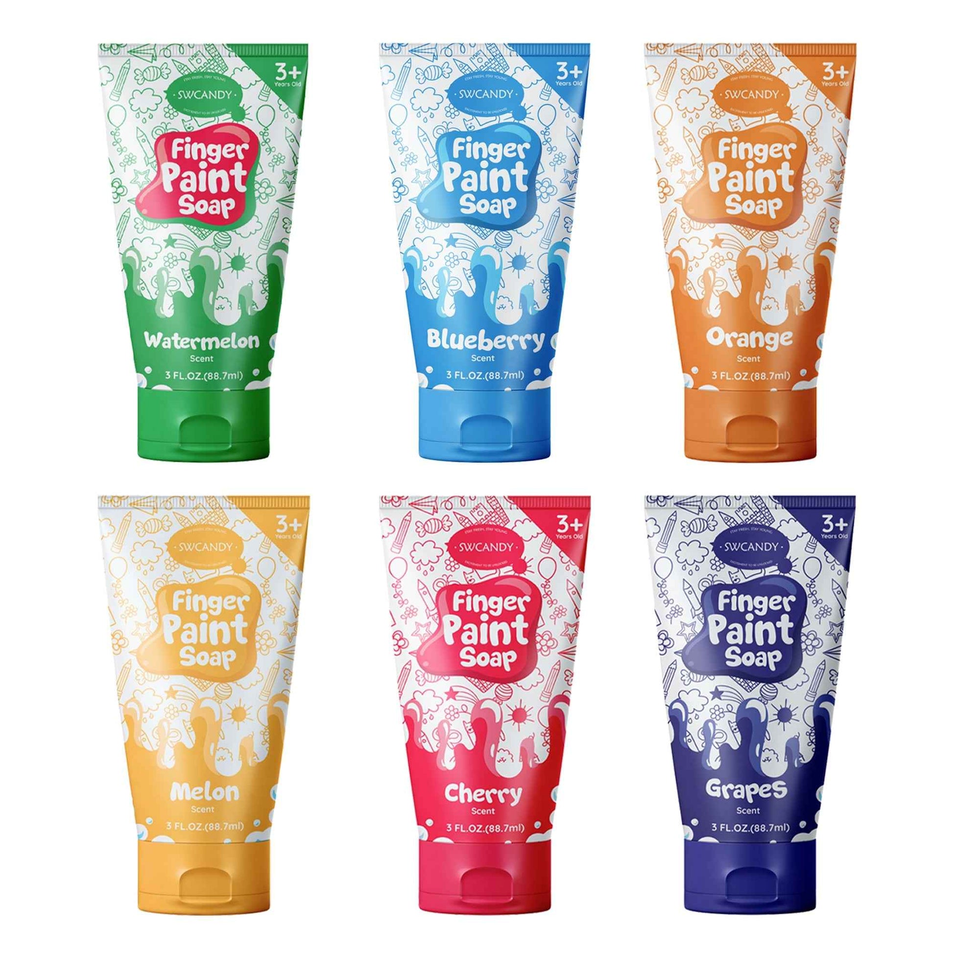 Finger Paint Soap set of 6