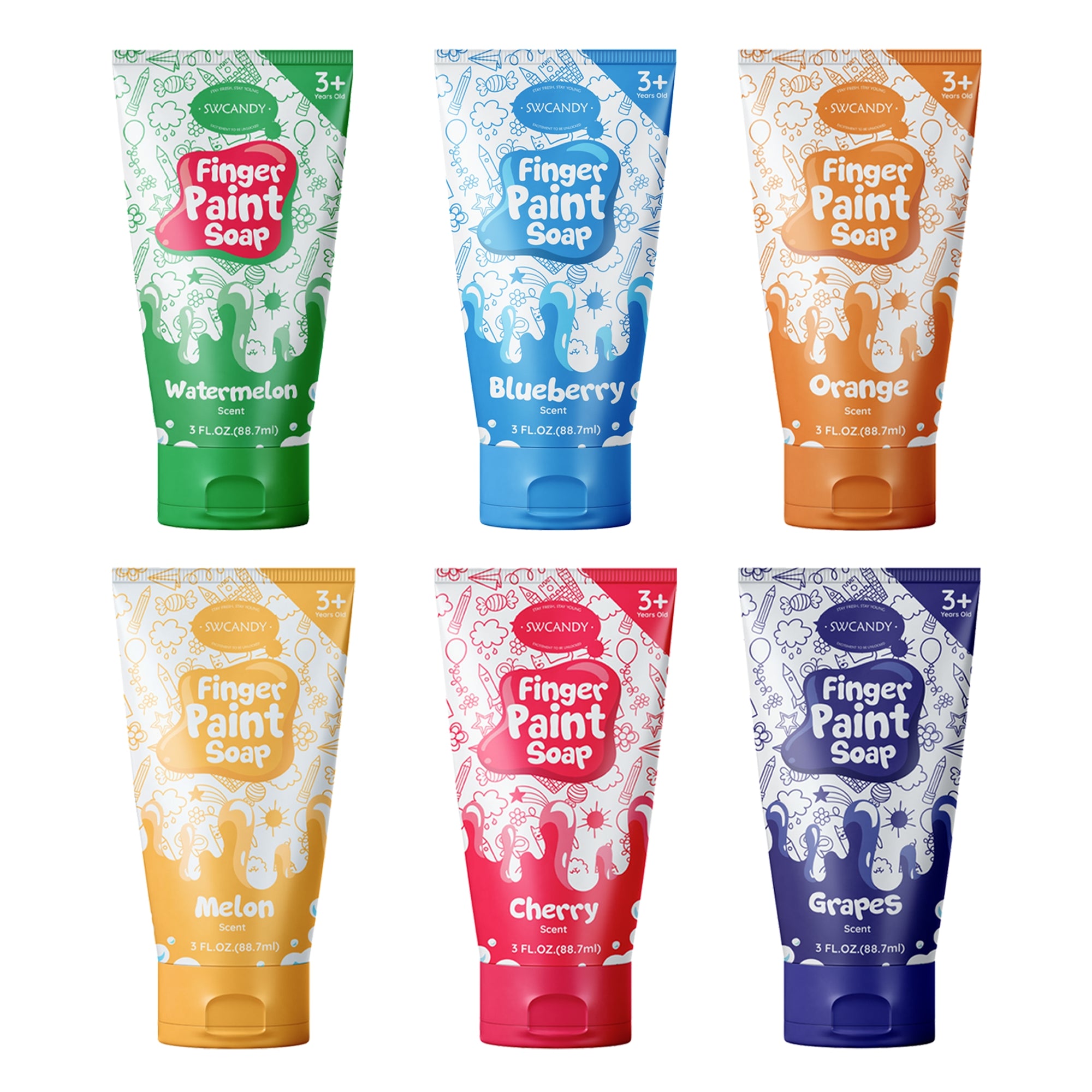 Finger Paint Soap set of 6