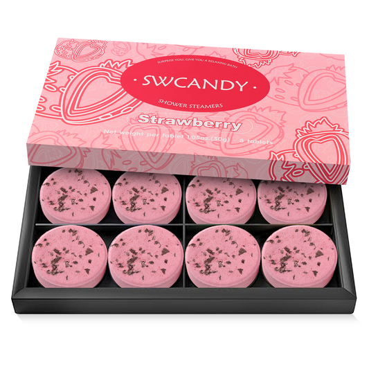 SWCandy Aromatherapy Shower Steamers Gifts Strawberry 8 Pcs