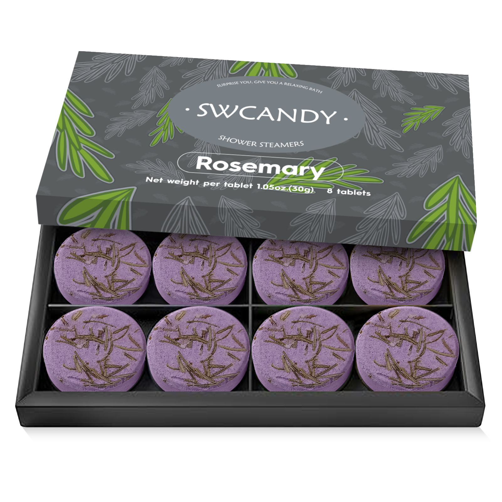 SWCandy Aromatherapy Shower Steamers Gifts Rosemary 8 Pcs