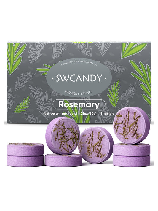 SWCandy Aromatherapy Shower Steamers Gifts Rosemary 8 Pcs