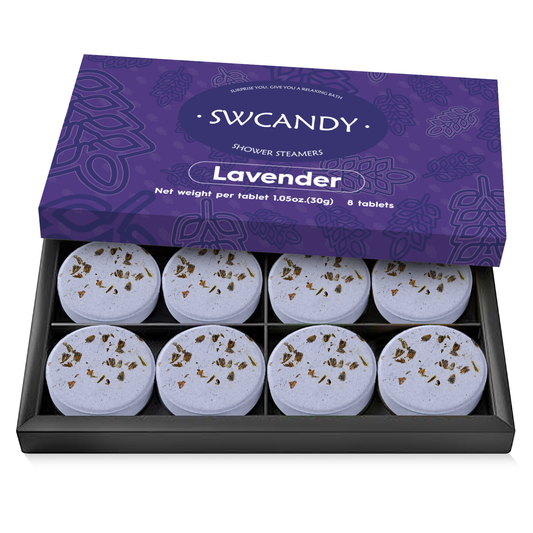 SWCandy Aromatherapy Shower Steamers Gifts Lavender 8 Pcs