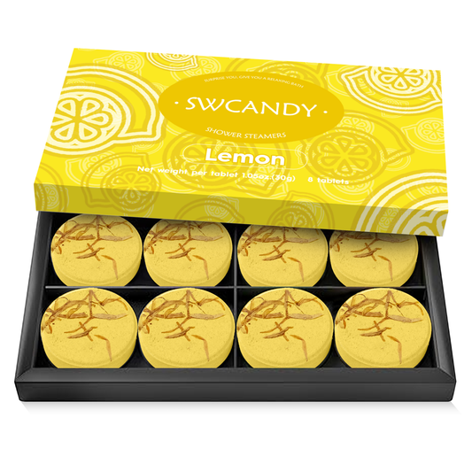 SWCandy Aromatherapy Shower Steamers Gifts Lemon 8 Pcs