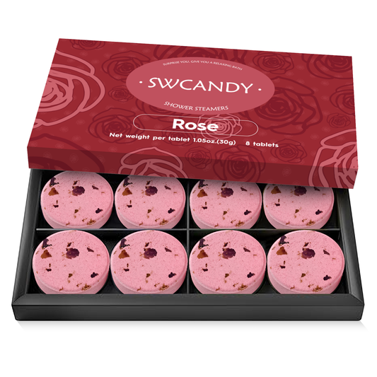 SWCandy Aromatherapy Shower Steamers Gifts Rose 8 Pcs