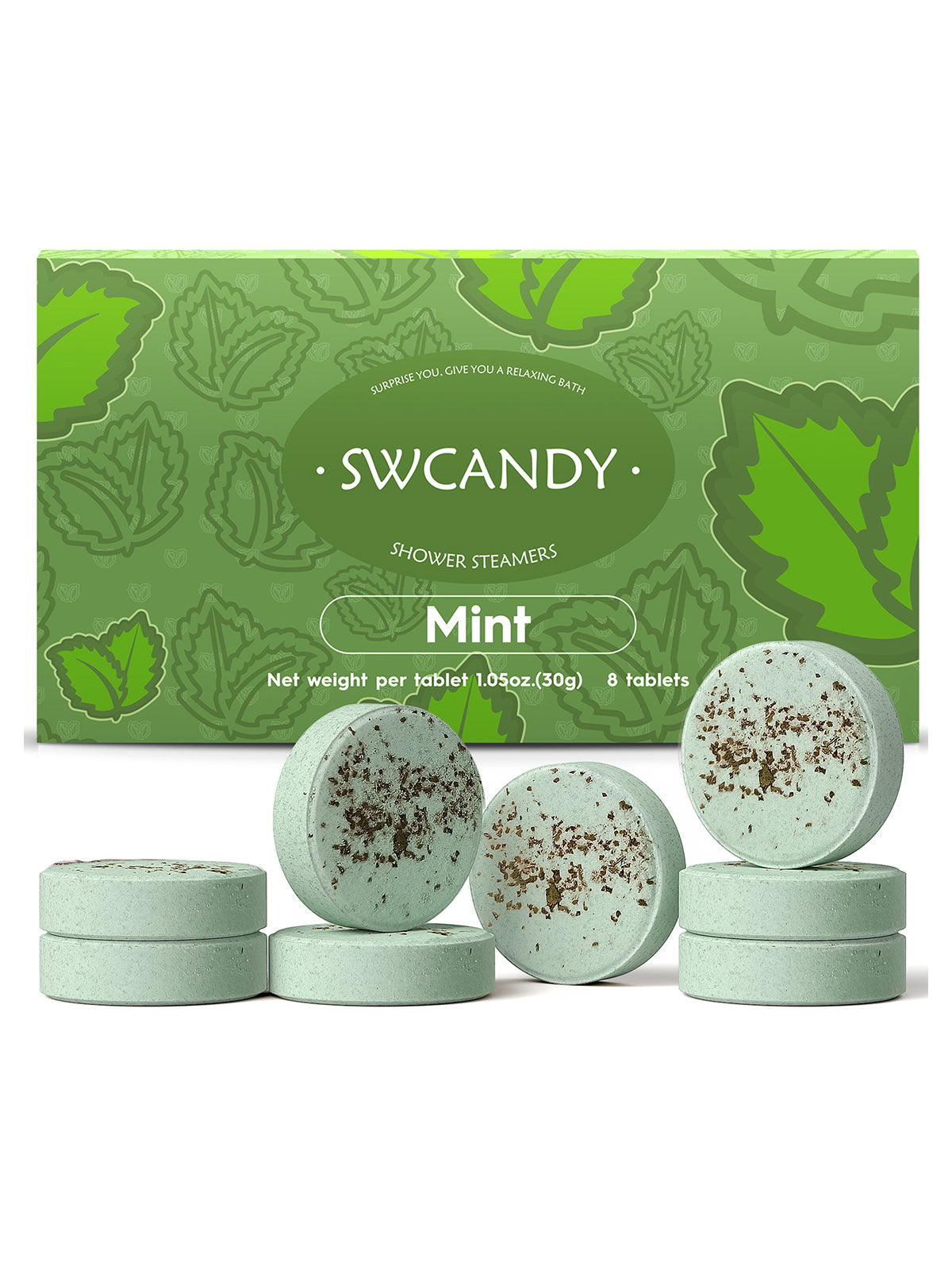 SWCandy Aromatherapy Shower Steamers Gifts Mint 8 Pcs