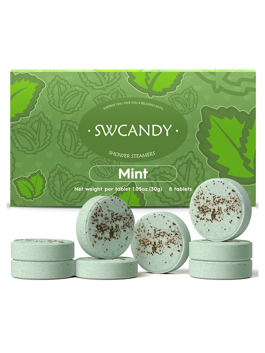 SWCandy Aromatherapy Shower Steamers Gifts Mint 8 Pcs