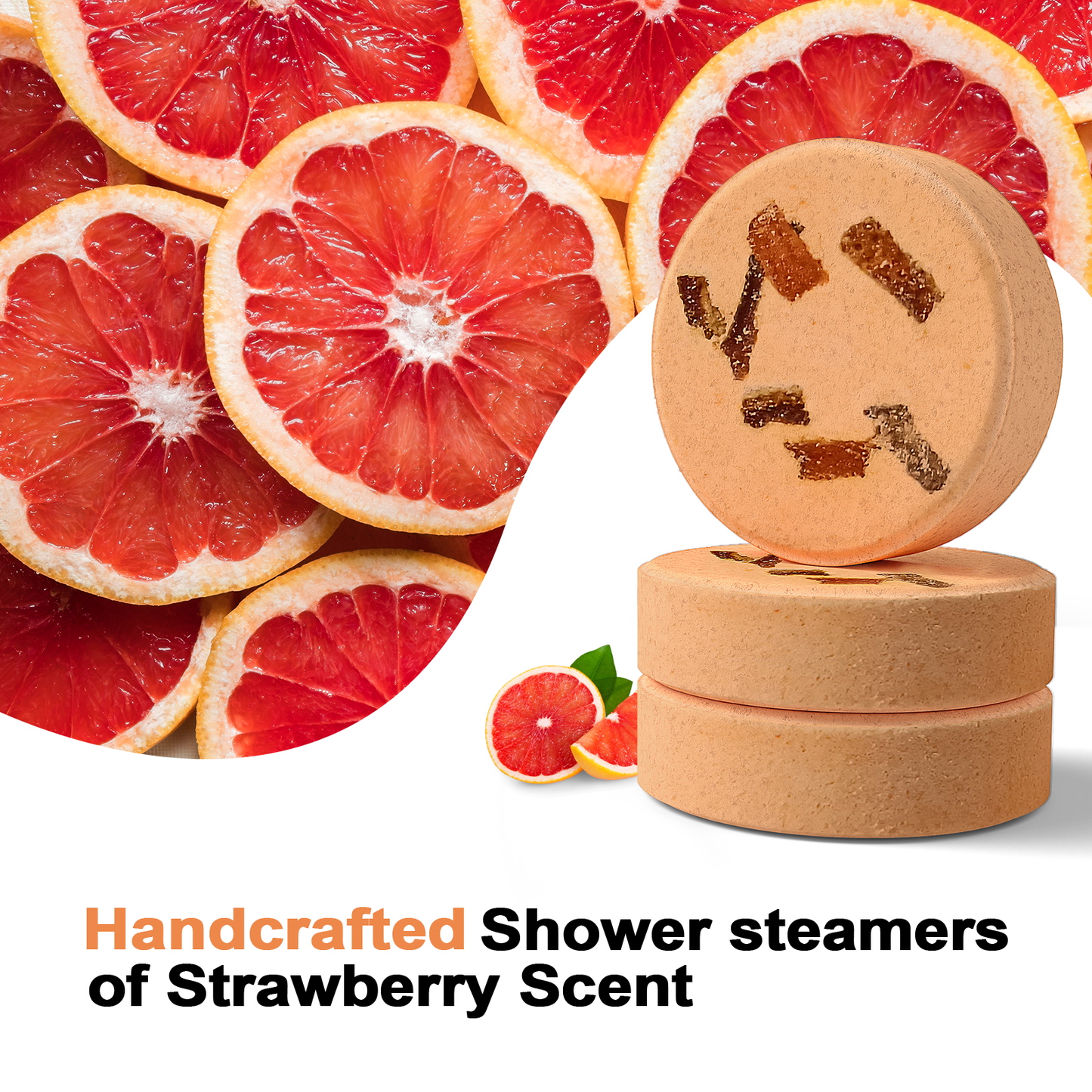 SWCandy Aromatherapy Shower Steamers Gifts Grapefruit 8 Pcs - SWCANDY