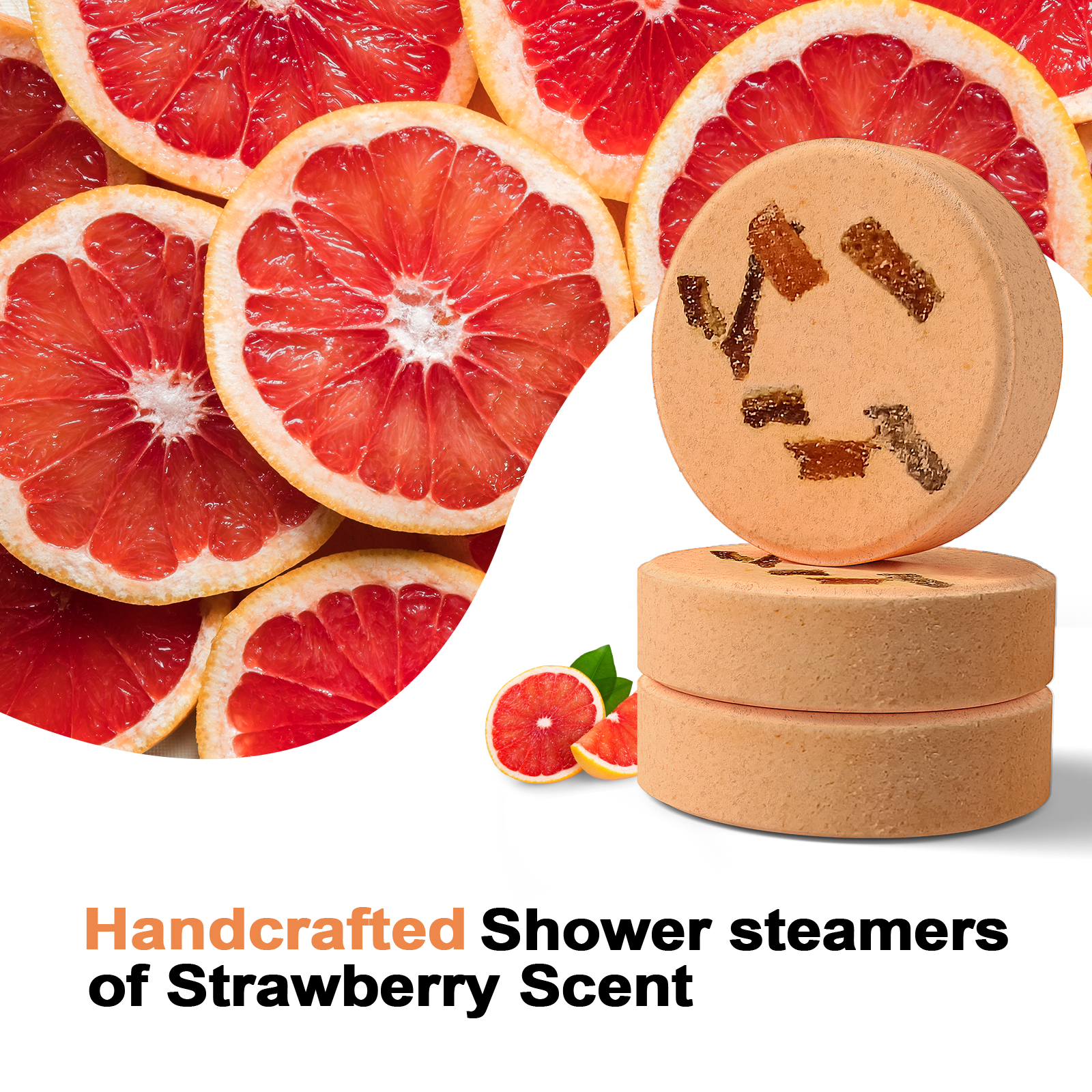 SWCandy Aromatherapy Shower Steamers Gifts Grapefruit 8 Pcs - SWCANDY