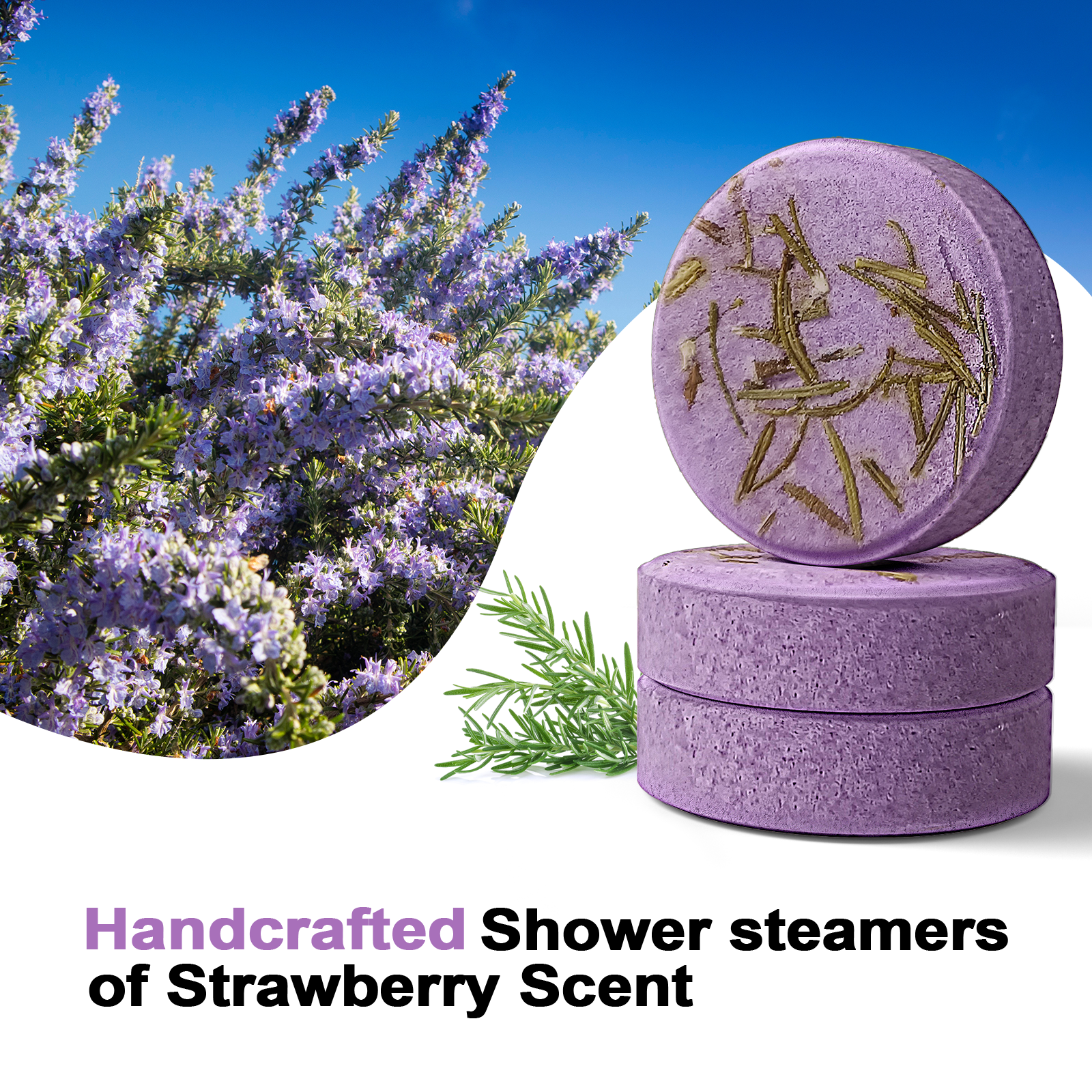 SWCandy Aromatherapy Shower Steamers Gifts Rosemary 8 Pcs