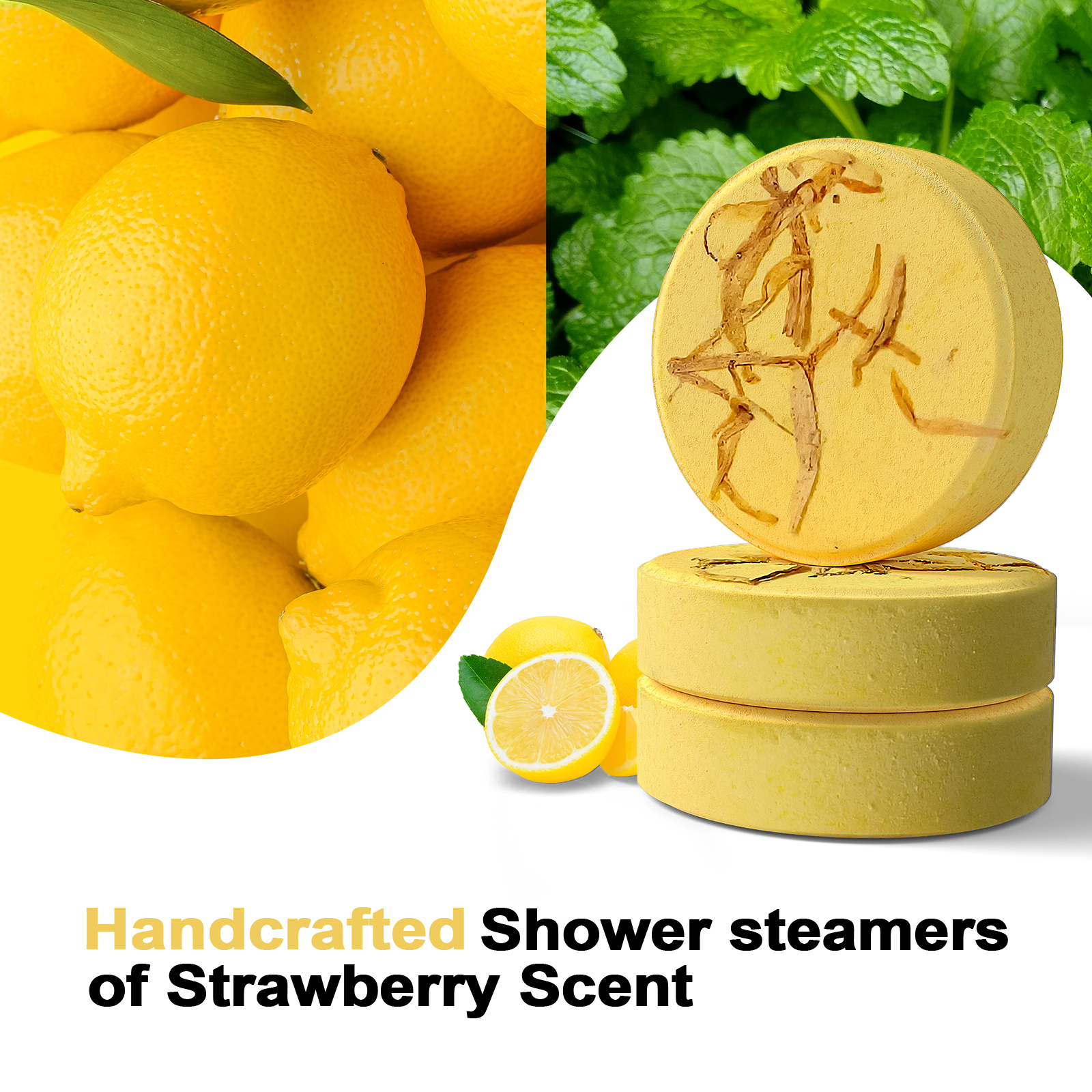 SWCandy Aromatherapy Shower Steamers Gifts Lemon Mint 8 Pcs - SWCANDY