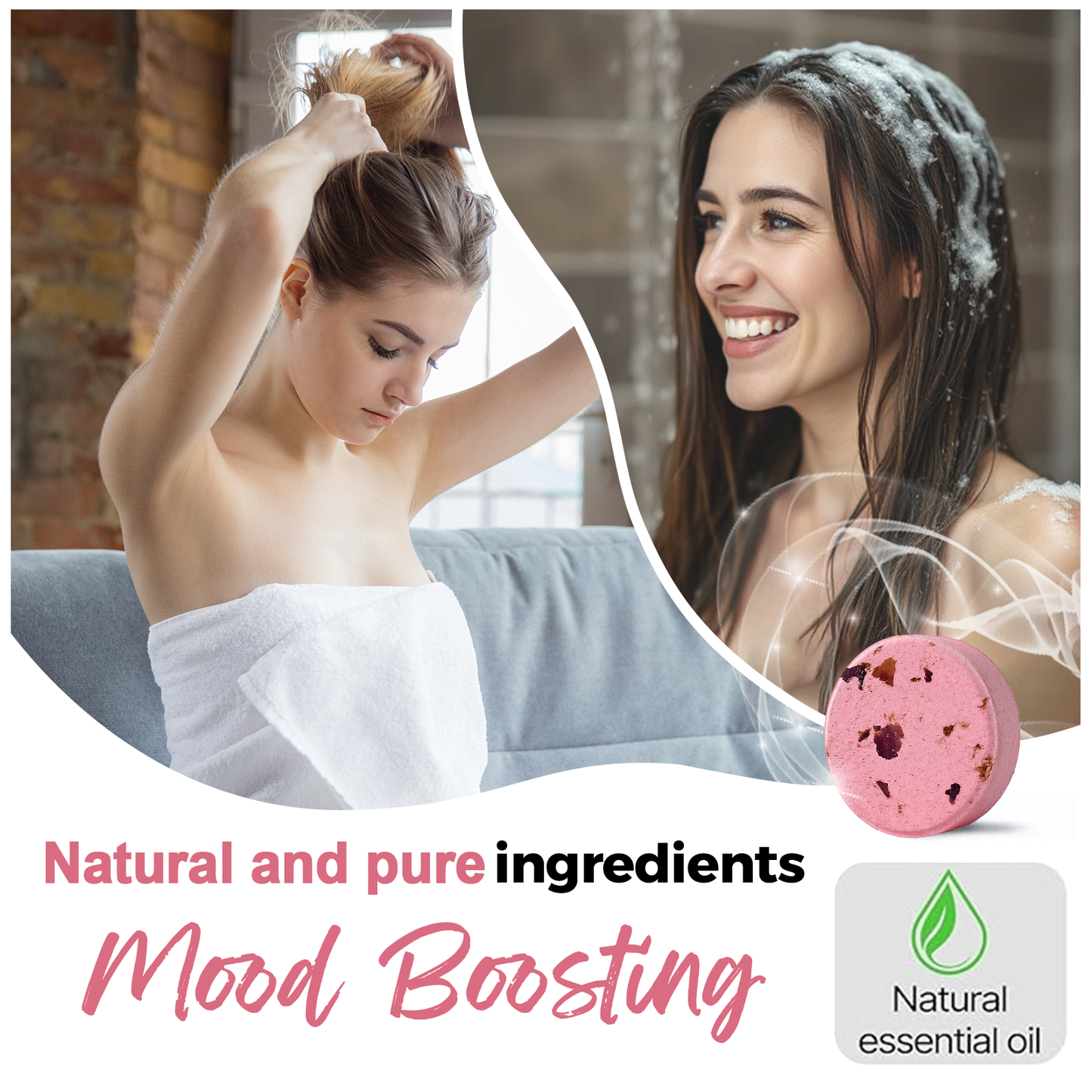 SWCandy Aromatherapy Shower Steamers Gifts Rose 8 Pcs - SWCANDY