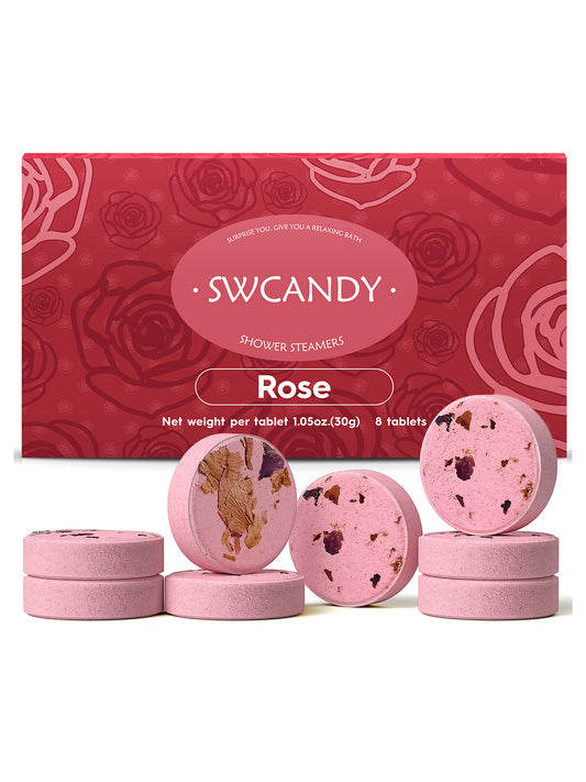 SWCandy Aromatherapy Shower Steamers Gifts Rose 8 Pcs