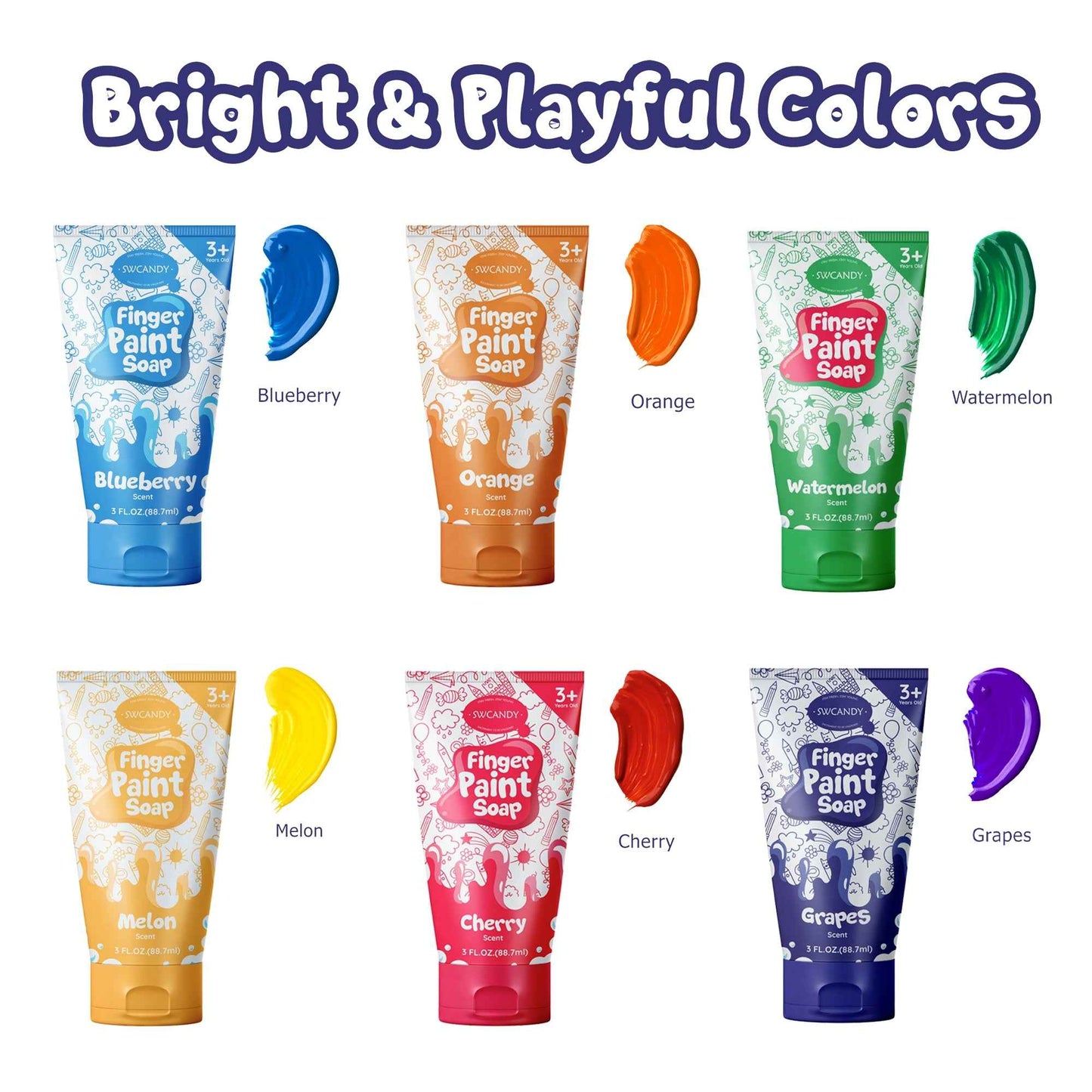 Finger Paint Soap set of 6