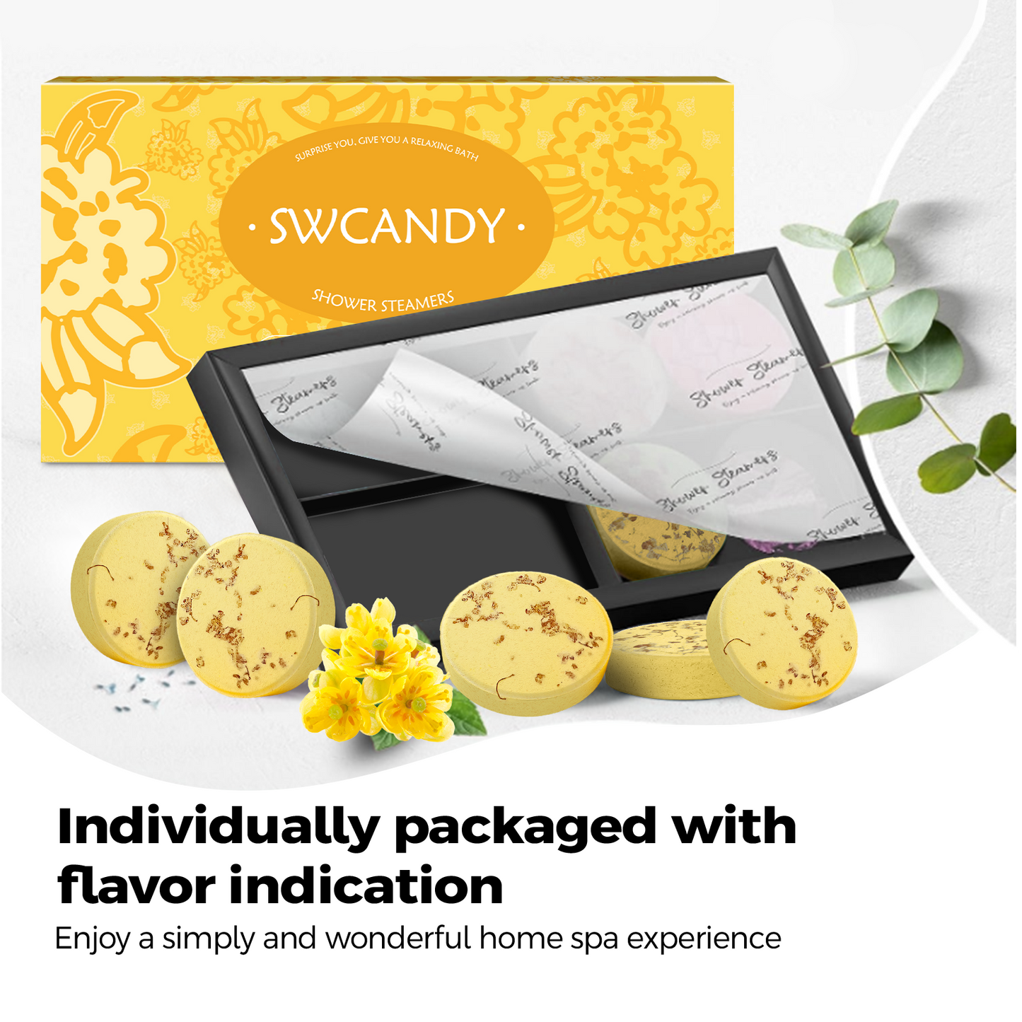 SWCandy Aromatherapy Shower Steamers Gifts Laurel 8 Pcs