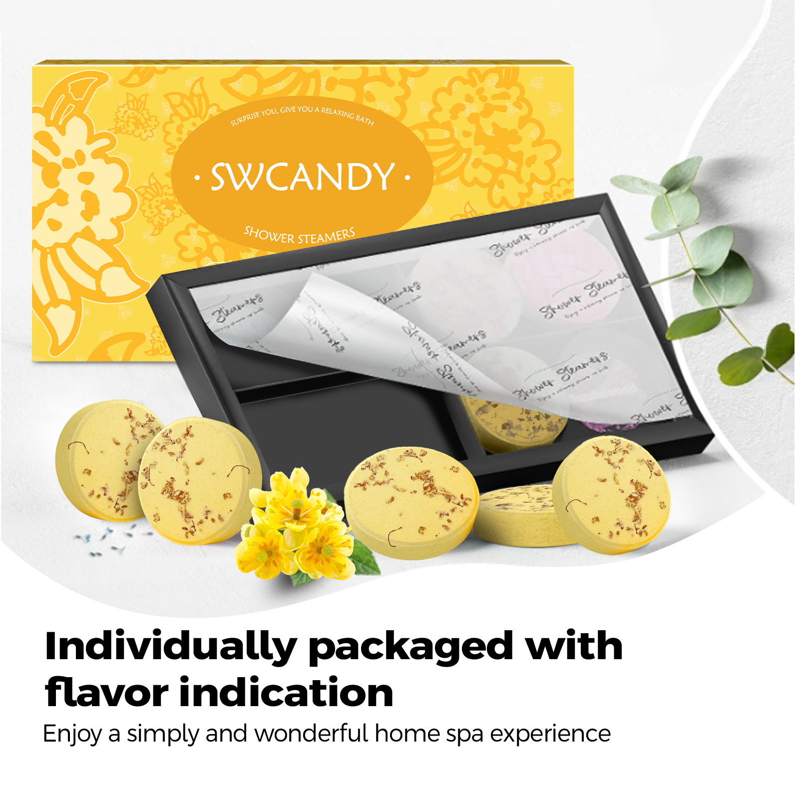 SWCandy Aromatherapy Shower Steamers Gifts Laurel 8 Pcs