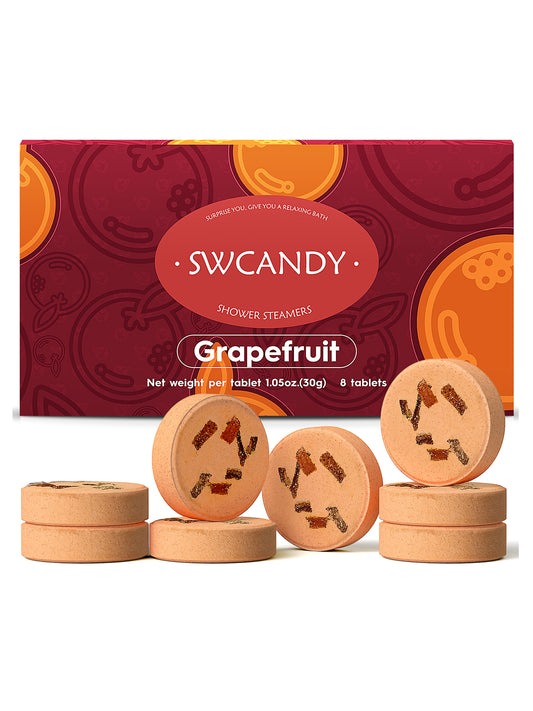 SWCandy Aromatherapy Shower Steamers Gifts Grapefruit 8 Pcs