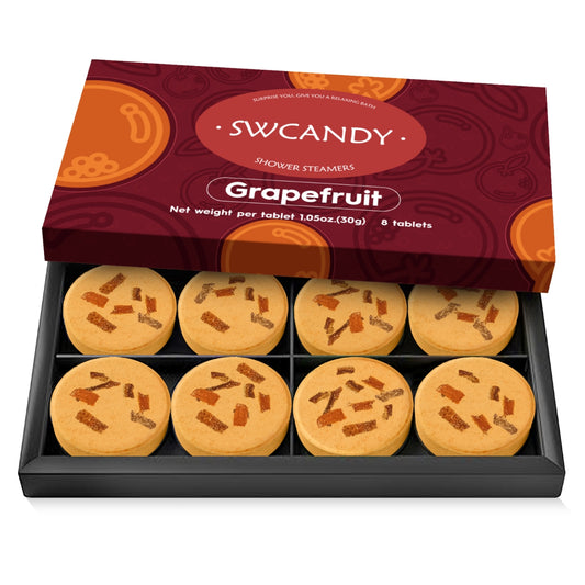 SWCANDY Aromatherapy Shower Steamers Gifts Grapefruit 8 Pcs