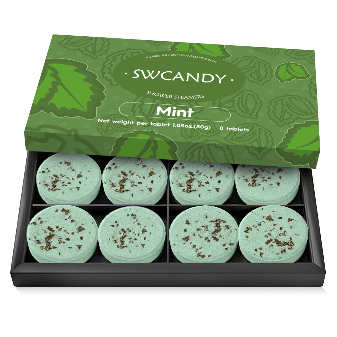 SWCANDY Aromatherapy Shower Steamers - Mint 8 Pcs Gift Set