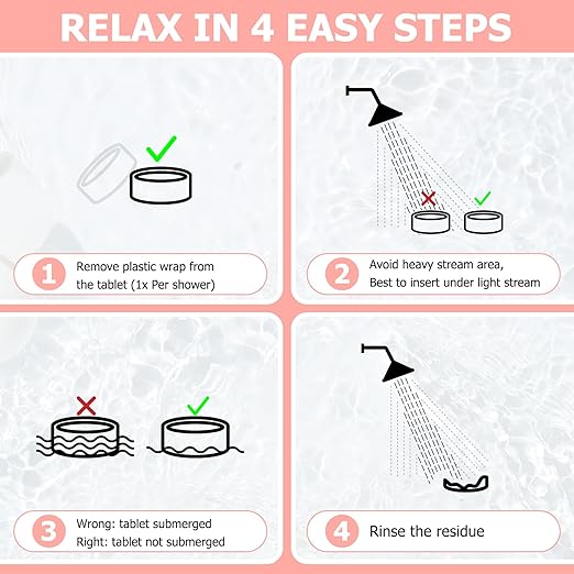 SWCANDY Aromatherapy Shower Steamers – 18 Pcs Essential Oil Pouch for Stress Relief and Spa at Home